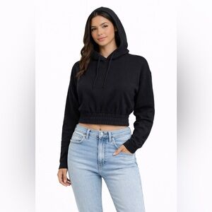 Talentless Black Hooded Cropped Women's Hoodie - NWOT